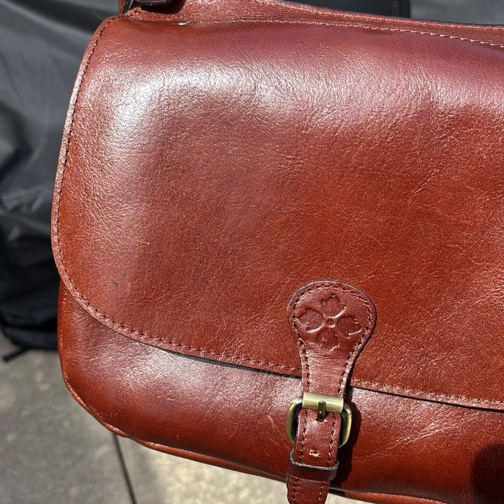 Patricia Nash Vintage Veg Tan Collection London Saddle Bag British Tan - Picture 3 of 13